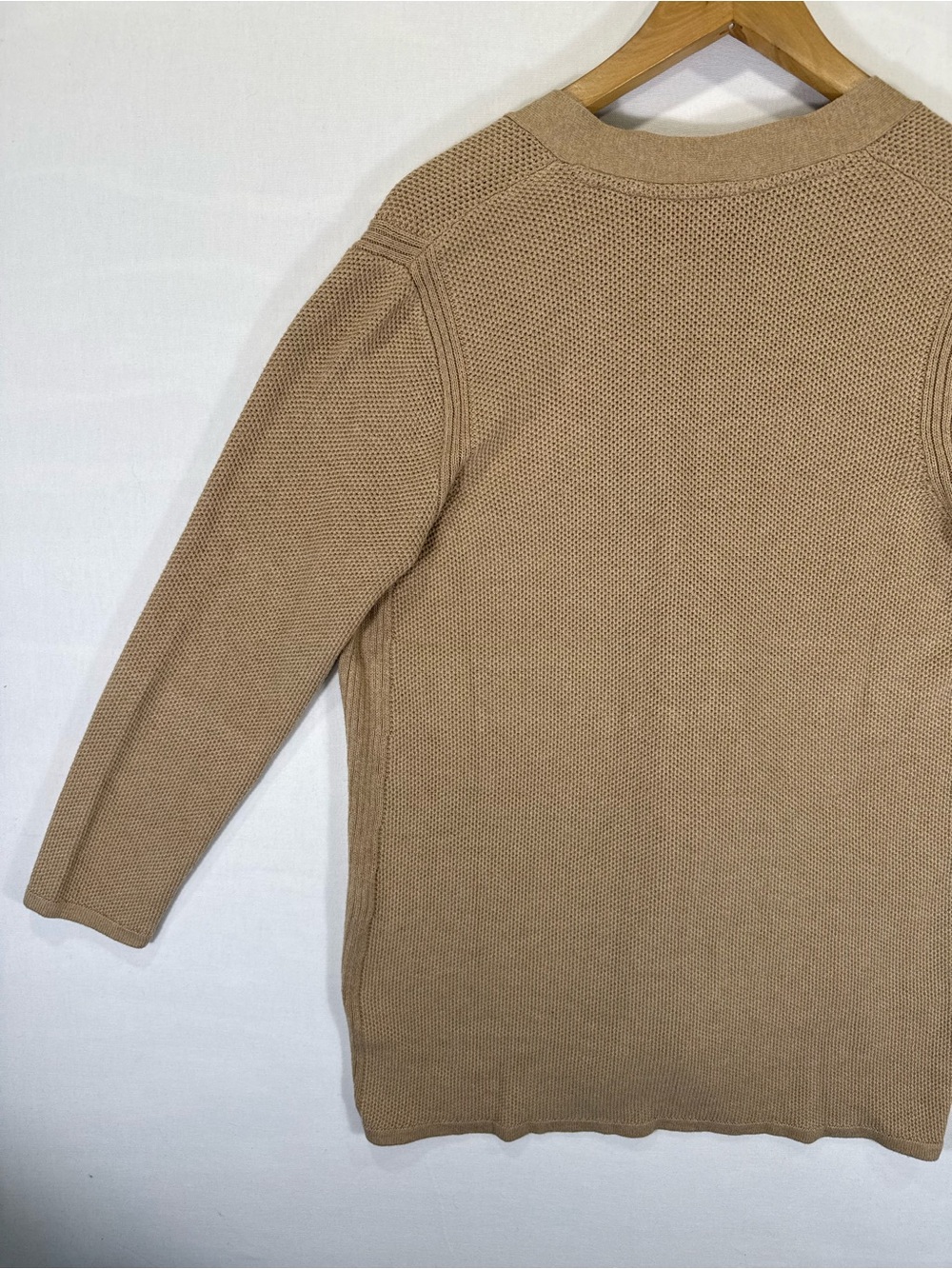 J. Jill Tan Button-Front V-Neck Cardigan - Picture 10 of 11